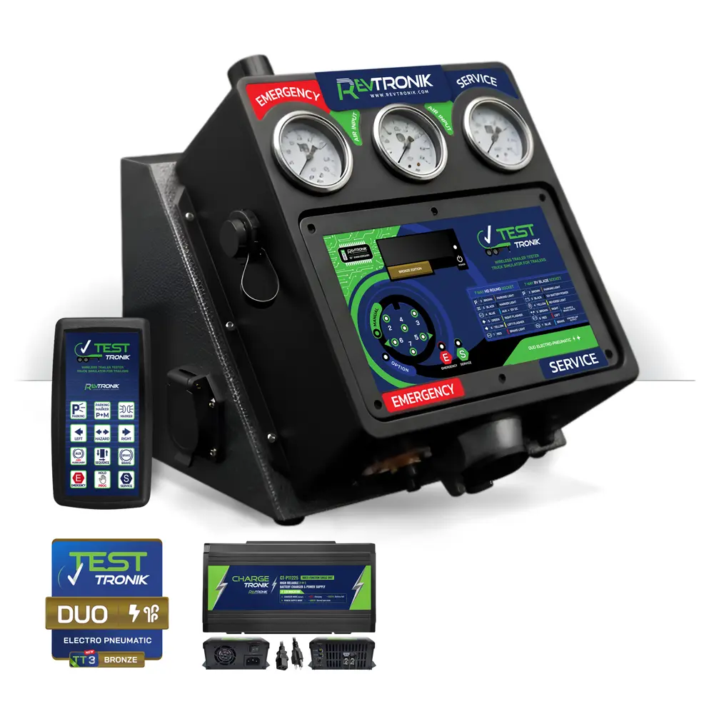 TT3 BK BRONZE DUO TESTTRONIK TRAILER TESTER TRUCK SIMULATOR DUO ELECTRO PNEUMATIC SOLO ELECTRIC Wireless Analyzing Diagnosing RevTRONIK