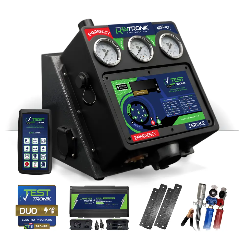 TT3 BW12 25 BRONZE DUO TESTTRONIK TRAILER TESTER TRUCK SIMULATOR DUO ELECTRO PNEUMATIC SOLO ELECTRIC Wireless Analyzing Diagnosing RevTRONIK