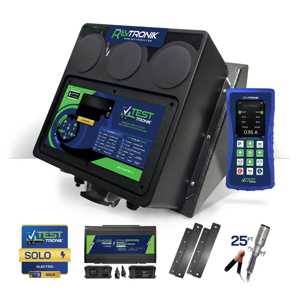 TT3 GEW25 SOLO GOLD TESTTRONIK TRAILER TESTER TRUCK SIMULATOR DUO ELECTRO PNEUMATIC SOLO ELECTRIC Wireless Analyzing Diagnosing RevTRONIK