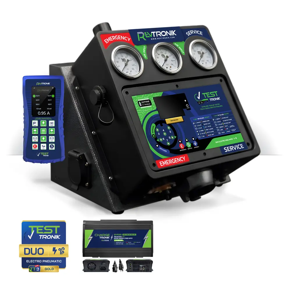 TT3 GK GOLD DUO TESTTRONIK TRAILER TESTER TRUCK SIMULATOR DUO ELECTRO PNEUMATIC SOLO ELECTRIC Wireless Analyzing Diagnosing RevTRONIK