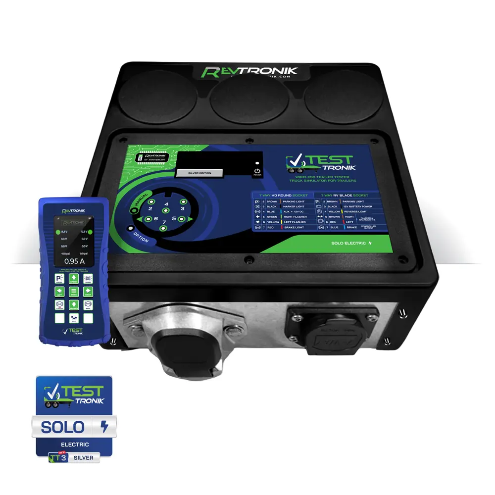 TT3 SE SOLO SILVER UNIT TESTTRONIK TRAILER TESTER TRUCK SIMULATOR DUO ELECTRO PNEUMATIC SOLO ELECTRIC Wireless Analyzing Diagnosing RevTRONIK