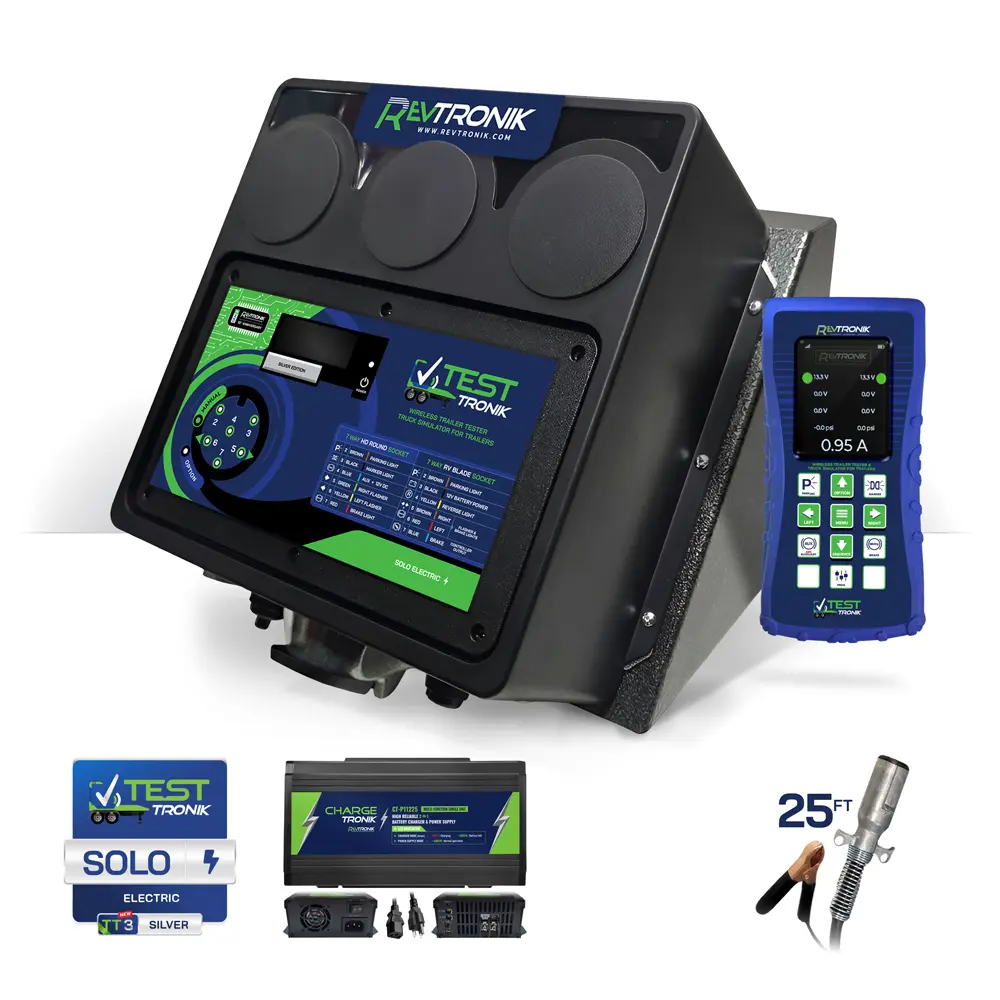 TT3 SEK25 SOLO SILVER TESTTRONIK TRAILER TESTER TRUCK SIMULATOR DUO ELECTRO PNEUMATIC SOLO ELECTRIC Wireless Analyzing Diagnosing RevTRONIK