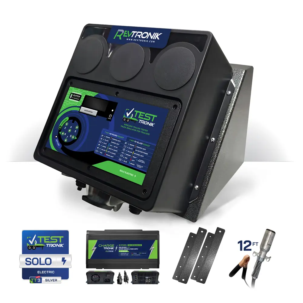 TT3 SEW12 SOLO SILVER TESTTRONIK TRAILER TESTER TRUCK SIMULATOR DUO ELECTRO PNEUMATIC SOLO ELECTRIC Wireless Analyzing Diagnosing RevTRONIK