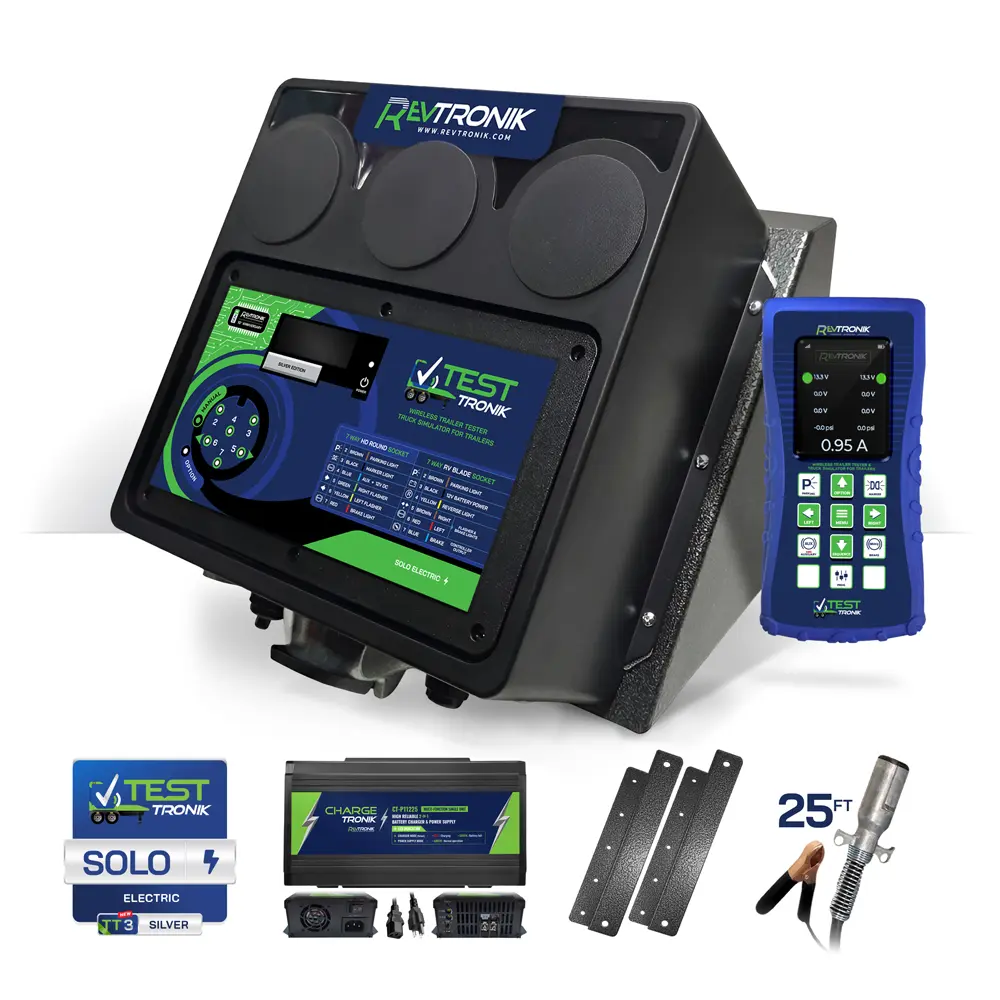 TT3 SEW25 SOLO SILVER TESTTRONIK TRAILER TESTER TRUCK SIMULATOR DUO ELECTRO PNEUMATIC SOLO ELECTRIC Wireless Analyzing Diagnosing RevTRONIK