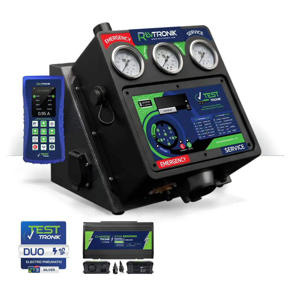 TT3 SK SILVER DUO TESTTRONIK TRAILER TESTER TRUCK SIMULATOR DUO ELECTRO PNEUMATIC SOLO ELECTRIC Wireless Analyzing Diagnosing RevTRONIK