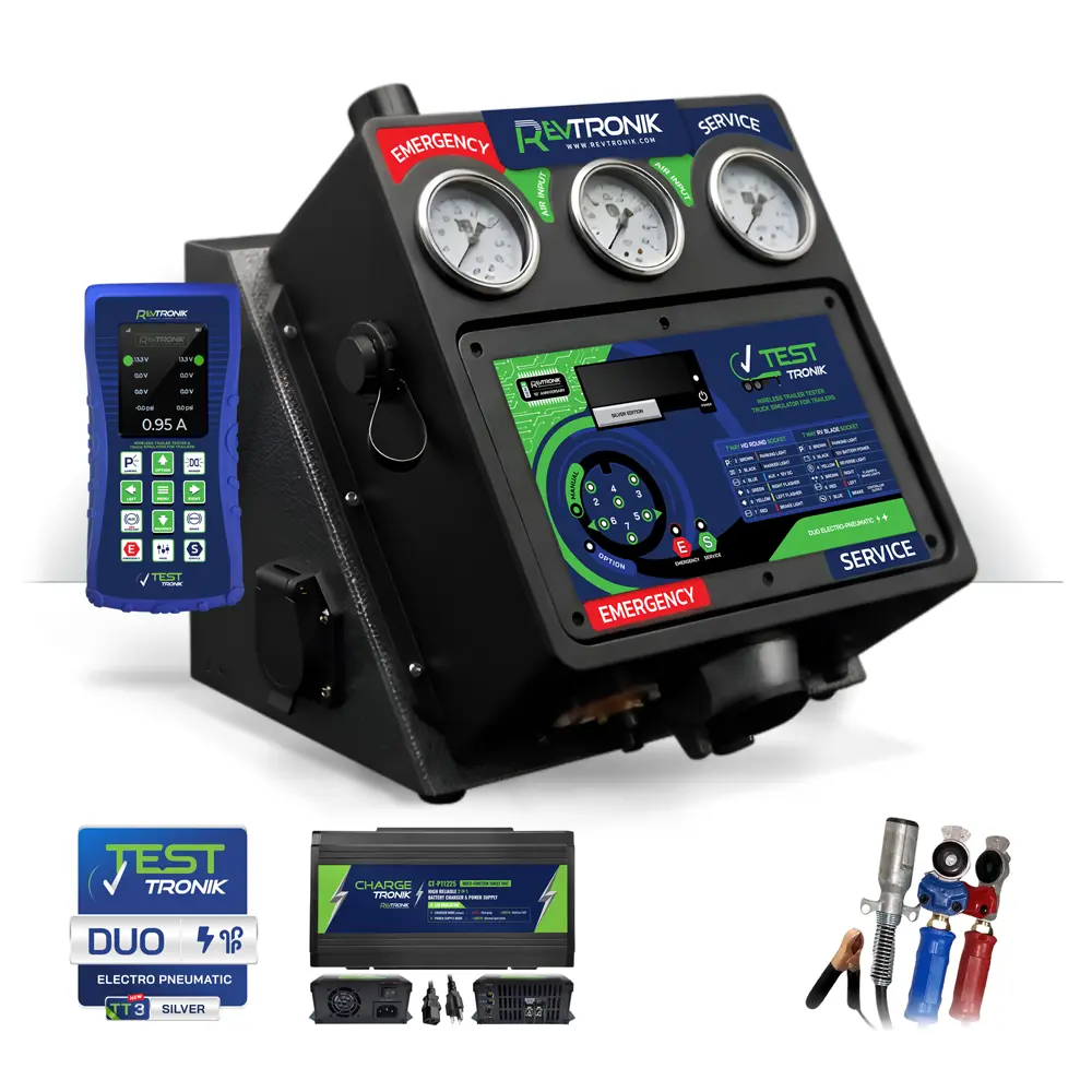 TT3 SK SILVER DUO TESTTRONIK TRAILER TESTER TRUCK SIMULATOR DUO ELECTRO PNEUMATIC SOLO ELECTRIC Wireless Analyzing Diagnosing RevTRONIK