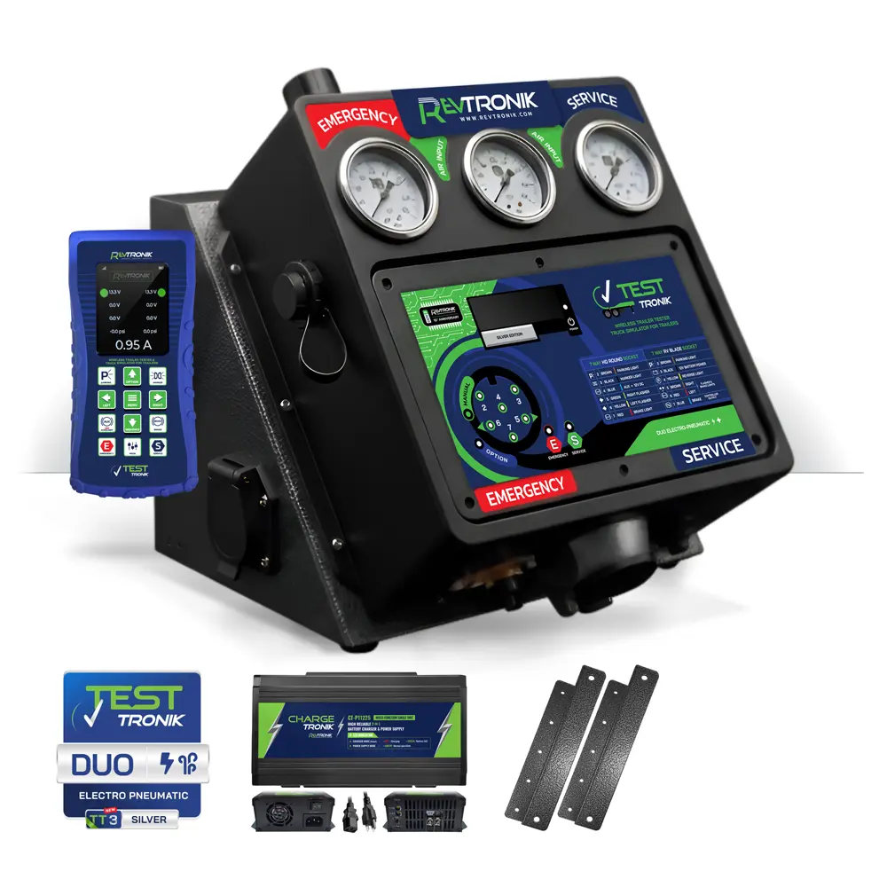 TT3 SW SILVER DUO TESTTRONIK TRAILER TESTER TRUCK SIMULATOR DUO ELECTRO PNEUMATIC SOLO ELECTRIC Wireless Analyzing Diagnosing RevTRONIK
